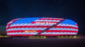 Die im jahre 2005 eröffnete allianz arena, die heimstätte des fc bayern münchen, welche als reine fu. Bayern Munich Allianz Arena Red White Blue For July 4 Sports Illustrated