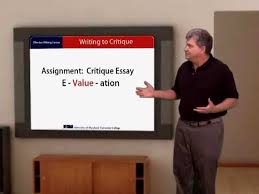 Though some students struggle when writing this type of essay, there are easy ways to write essays like this. How To Write A Critique Essay An Evaluation Essay Youtube