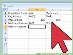 3 Ways To Calculate Credit Card Interest With Excel Wikihow