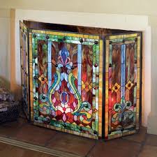 Stained Glass Fireplace Screen 3