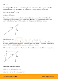 Vector Algebra Class 12 Formulas Pdf With Notes Vidyakul