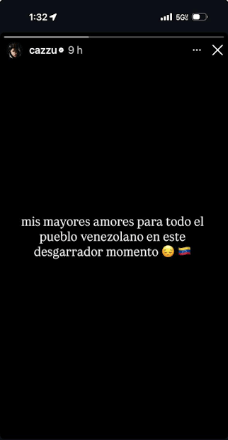 Cazzu tham gia ủng hộ Venezuela không chỉ bằng cách đăng bài mà còn bằng cách lan truyền thông tin và quyên góp 🥰🥰 #Cazzu #Venezuela