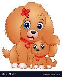 cute little dogs cartoon royalty free