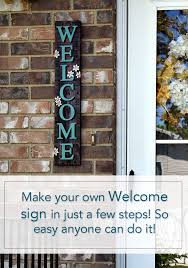 welcome sign wooden signs diy diy