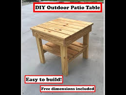 Diy Outdoor Patio Table Build Free