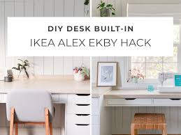 Diy Desk Built In With Ikea Alex Desk