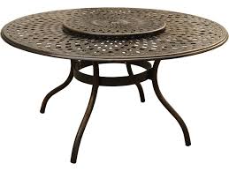 wide round dining table with lazy susan