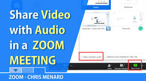 zoom meetings share a video with audio