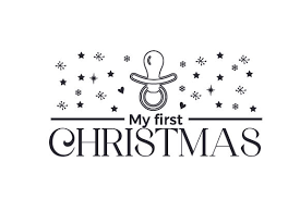 My First Christmas Svg Cut File By Creative Fabrica Crafts Creative Fabrica