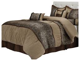 sa 7 piece comforter set brown