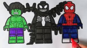 We are sure your kids love superheroes. Lego Spider Man Vs Hulk Vs Venom Spider Man Coloring Pages Sailany Coloring Kids Youtube