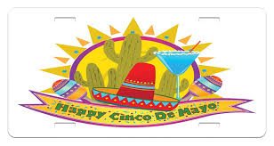 Amazon Com Lunarable Cinco De Mayo License Plate Graphic