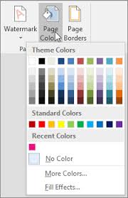 background color in word microsoft