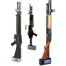 2 pc long gun wall mount black gun cabinets. Single Weapon Vertical Gun Rack Lock By Tufloc