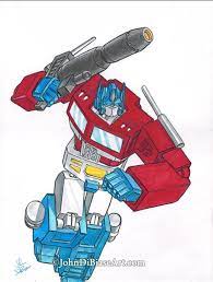 optimus prime from transformers drawing