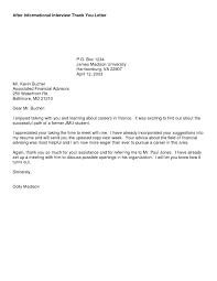 Sample Email Thank You Letter After Interview Green Brier Valley