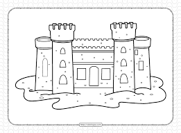 Learn the secret to building perfect sandcastles at womansday.com. Free Printable Sand Castle Pdf Coloring Page