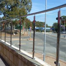 balcony stainless steel glass railing