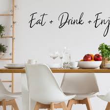 Eat Drink Enjoy Script Wall Decal