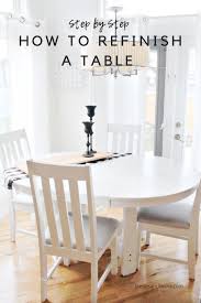 How To Refinish A Table In White Stain