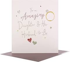 It was easy to use, great options to personalize the card and satisfaction of doing it. Amazon Com Hallmark Daughter And Future Husband Engagement Card Congratulations Medium Office Products