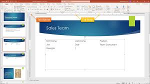 tabs in powerpoint instructions