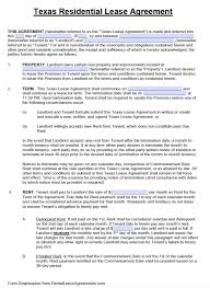 Free Texas Standard Residential Lease Agreement Template