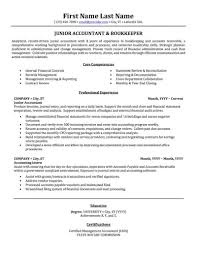 bookkeeping resume samples