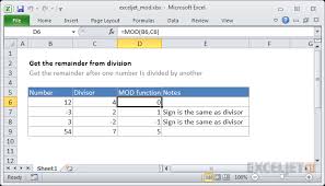 How To Use The Excel Mod Function Exceljet