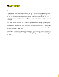 mentor letter template exle