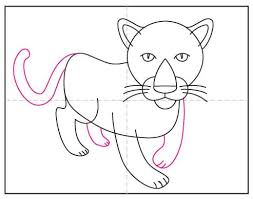 This will become the top of the cat's head. How To Draw A Jaguar Art Projects For Kids