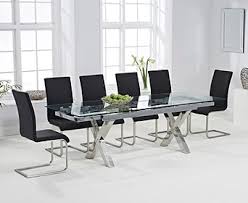 Rated 4.9 out of 5. Celeste 160cm Extending Glass Dining Table With Malaga Chairs