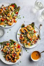 grilled shrimp salad with chili lime