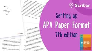 apa 7th edition set up an apa format
