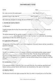 Promissory Note Template Form Can Be Customized And Edited