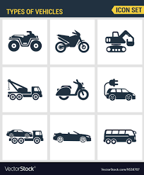 types vehicles vector image