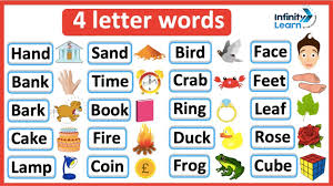 4 letter words in english for kids
