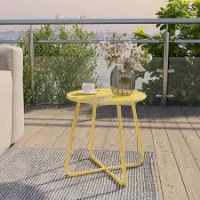 Yangming Yellow Patio Side Tables For
