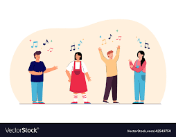 s singing in church choir vector image