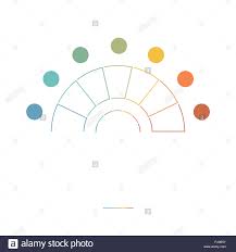 Colourful Pie Chart Semicircle Infographic Template With