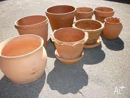 Variety Of Eight Terracotta Garden Pots