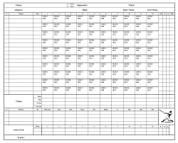 Simple Baseball Score Sheet Scorecard Printable Rafaelfran Co