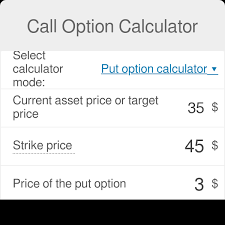 call option calculator put option