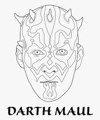 darth maul face templates coloring page