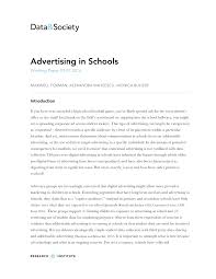 Pdf Advertising In Schools