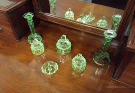 Art Deco Glass Dressing Table Set 6 Pieces