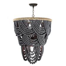 Find out how to make it here! Lorelei Wood Bead Chandelier Regina Andrew Detroit