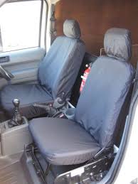 Front Black Seat Covers Ford Transit