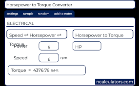 Horsepower To Torque Converter