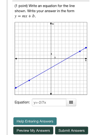 Write An Equation For The Line Shown